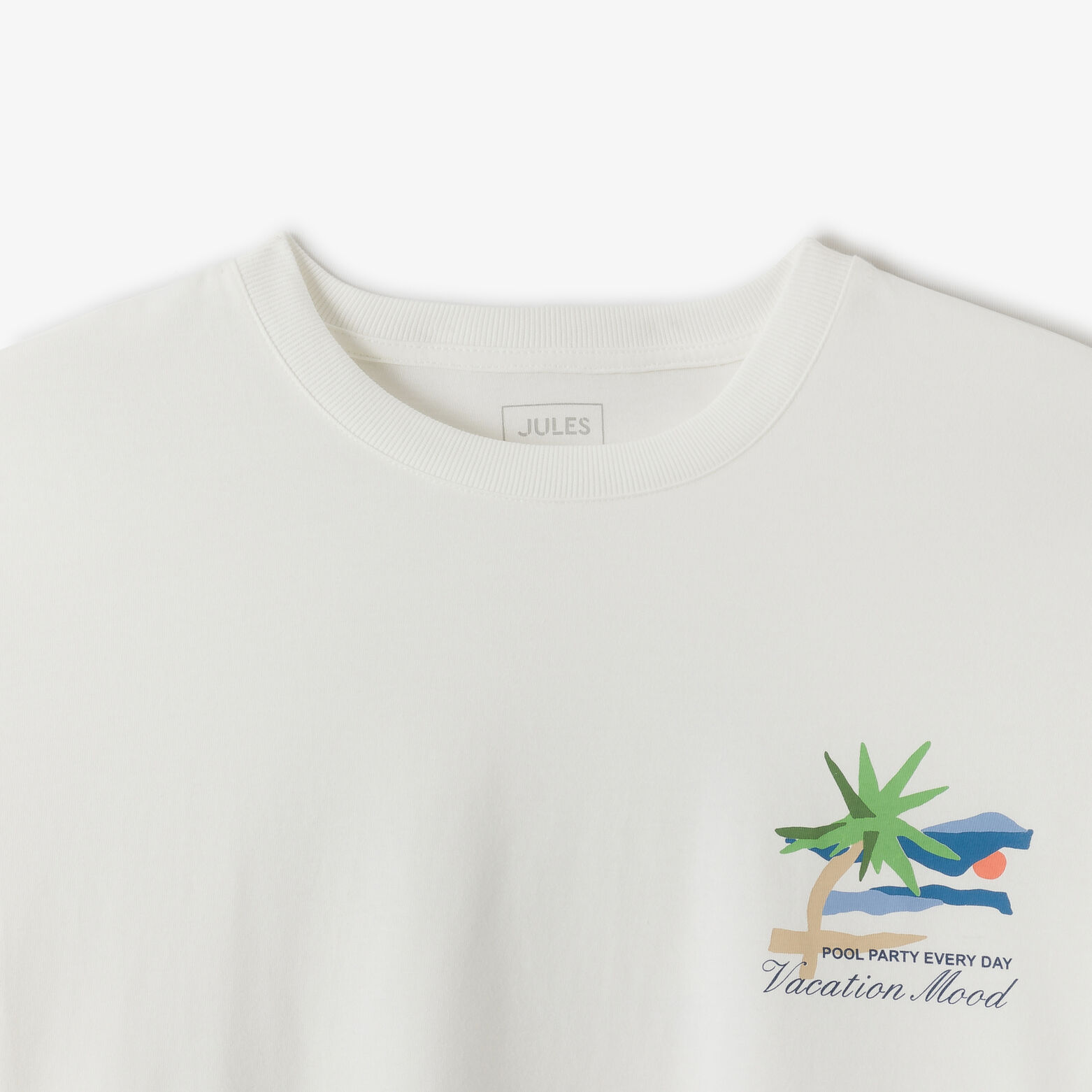 Tee shirt en coton imprim&eacute; devant dos