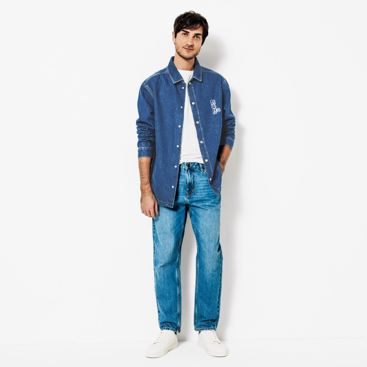 Veste en jean imprim&eacute;e Japon by Paiheme Studio