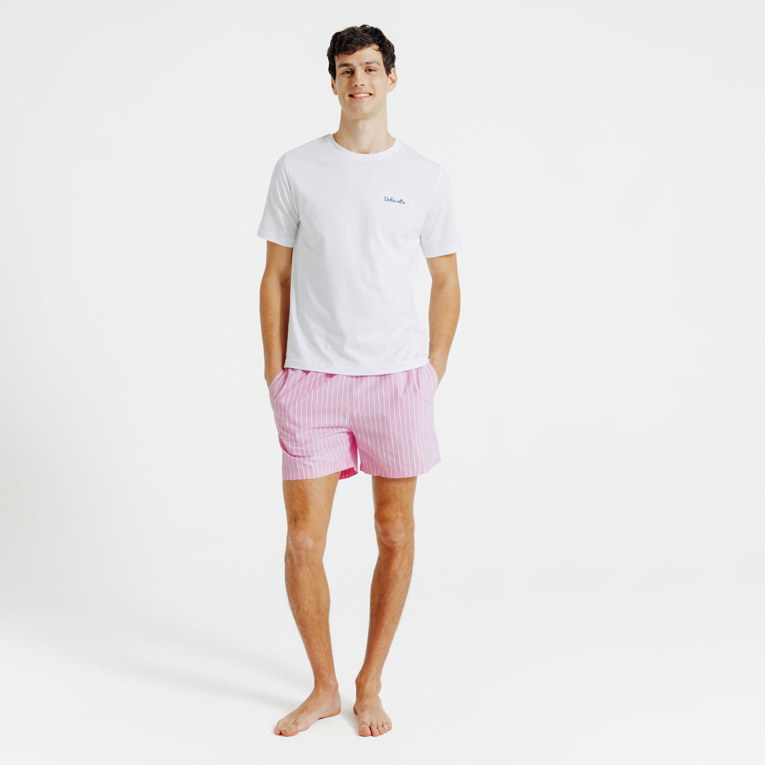 Ensemble pyjama short ray&eacute;