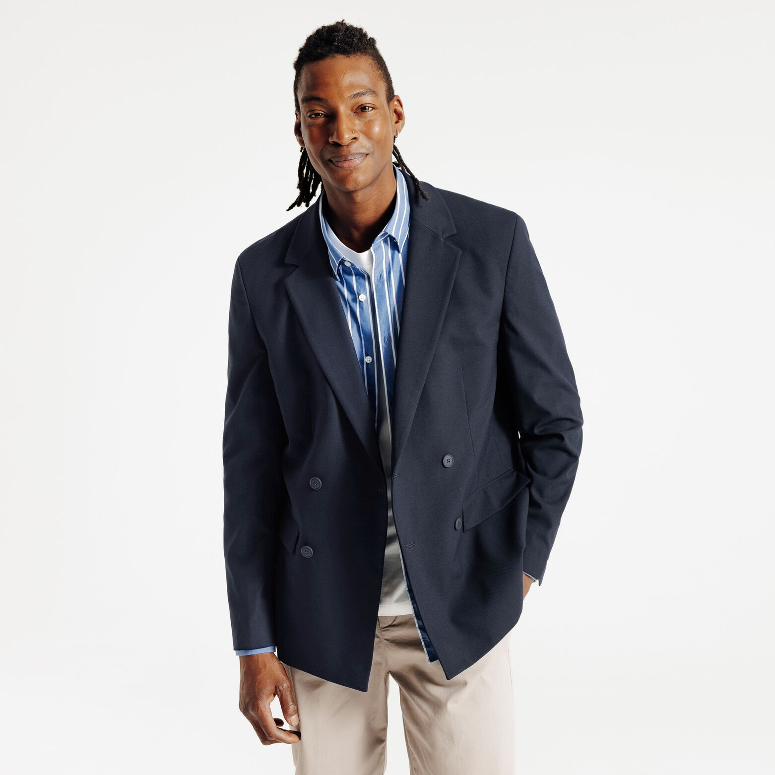 Veste de costume confort double boutonnage