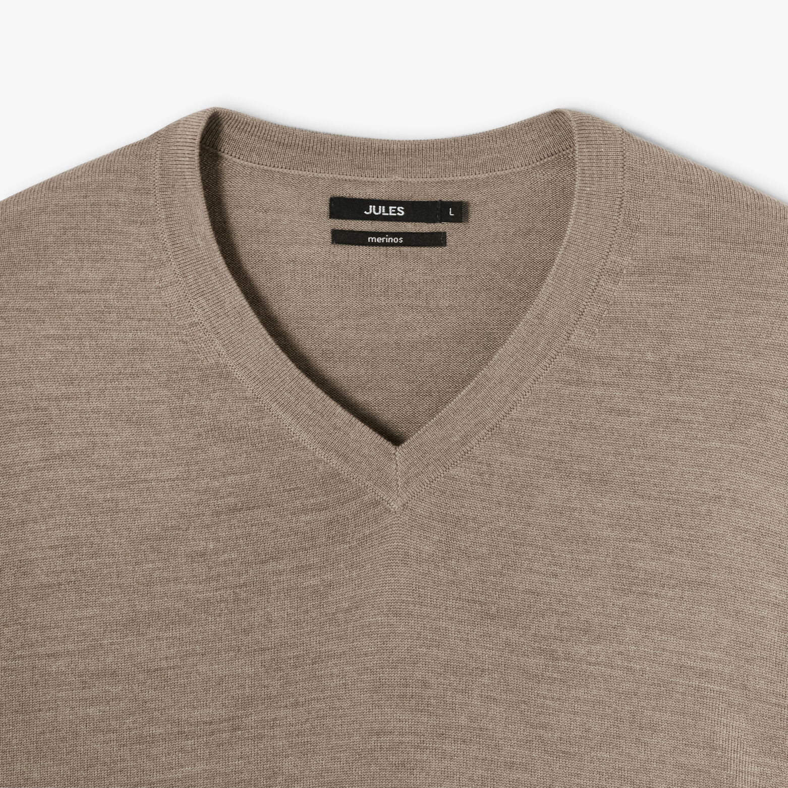 Trui met V-hals in merinoswol