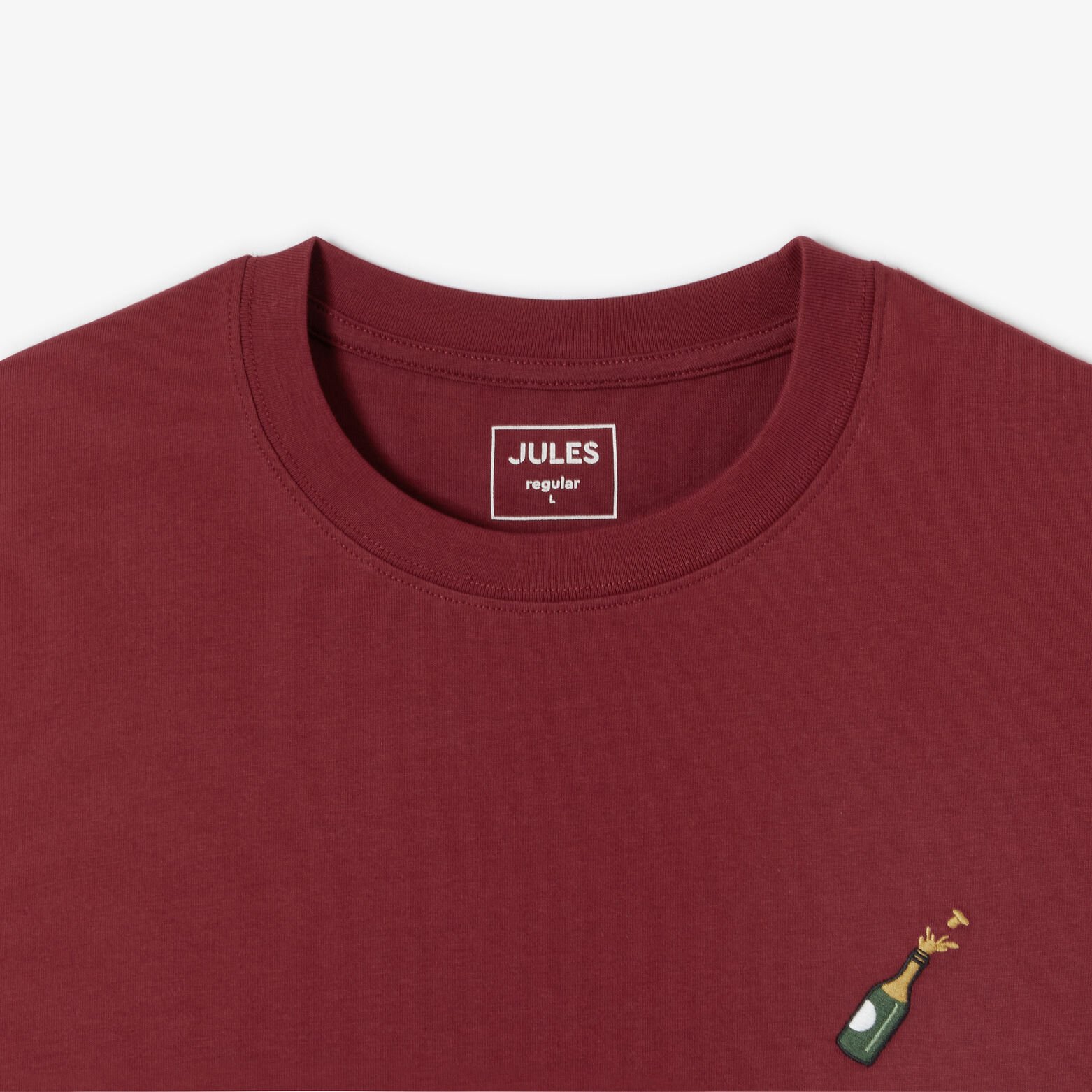 Tee shirt brod&eacute; poitrine en coton