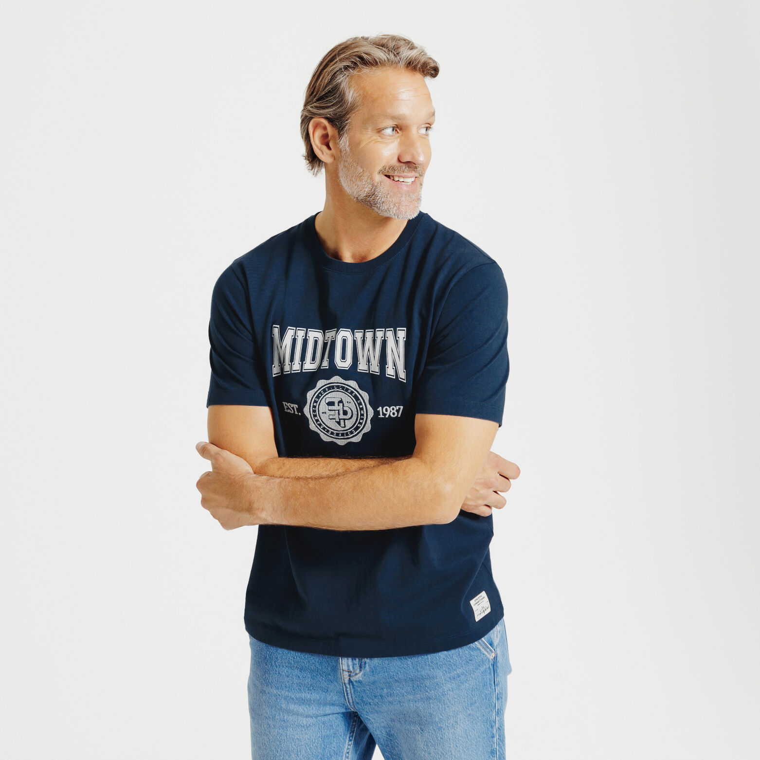 Tee shirt en coton broderie devant