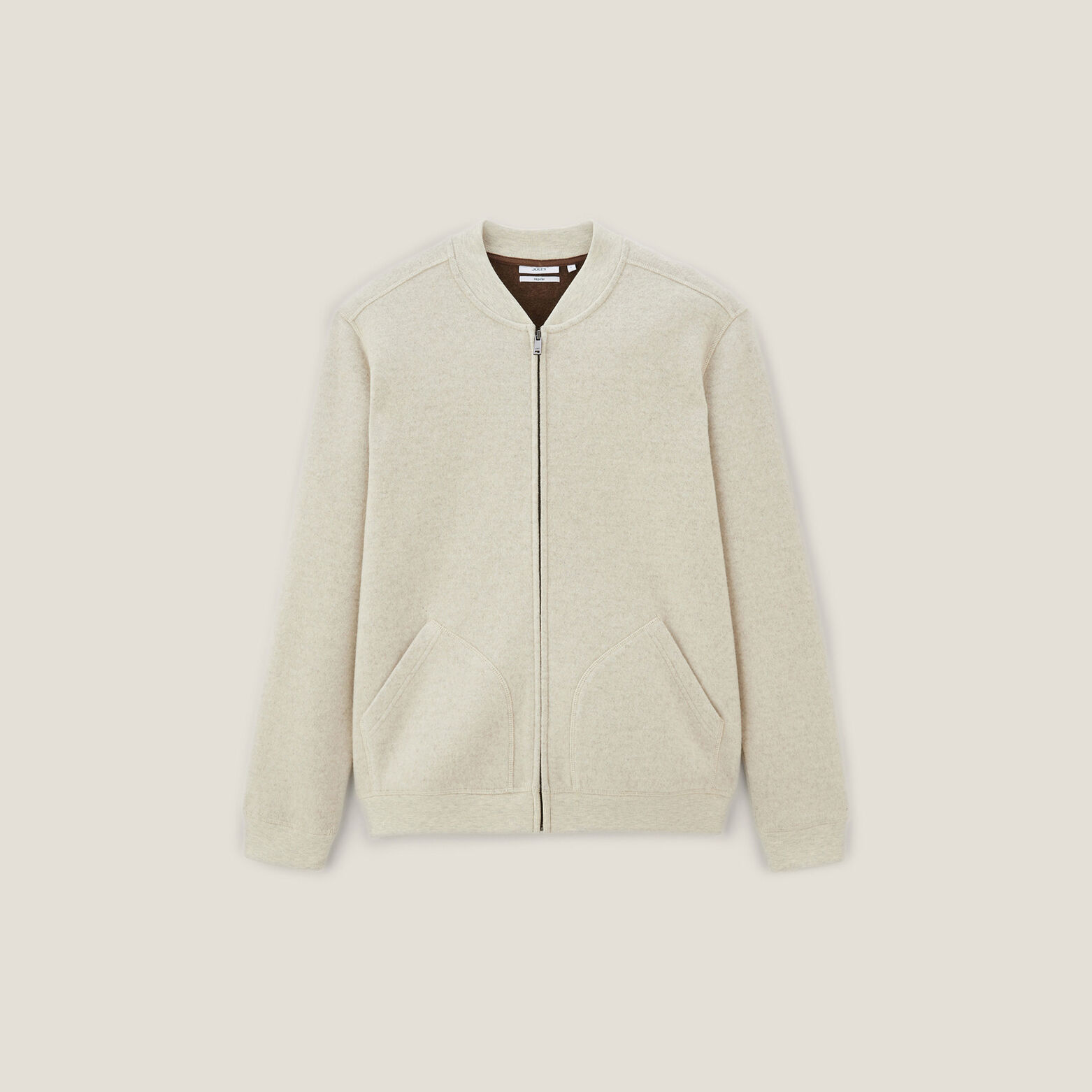 Sweat en maille zipp&eacute;