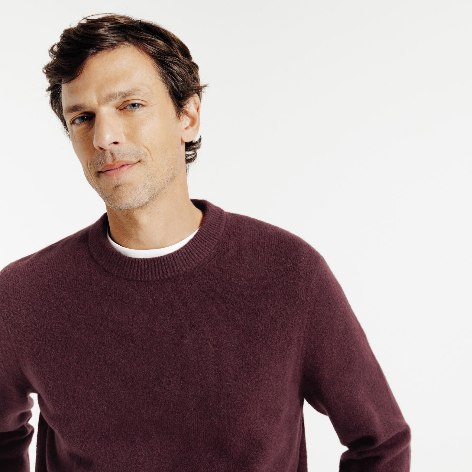 Pull col rond mousseux