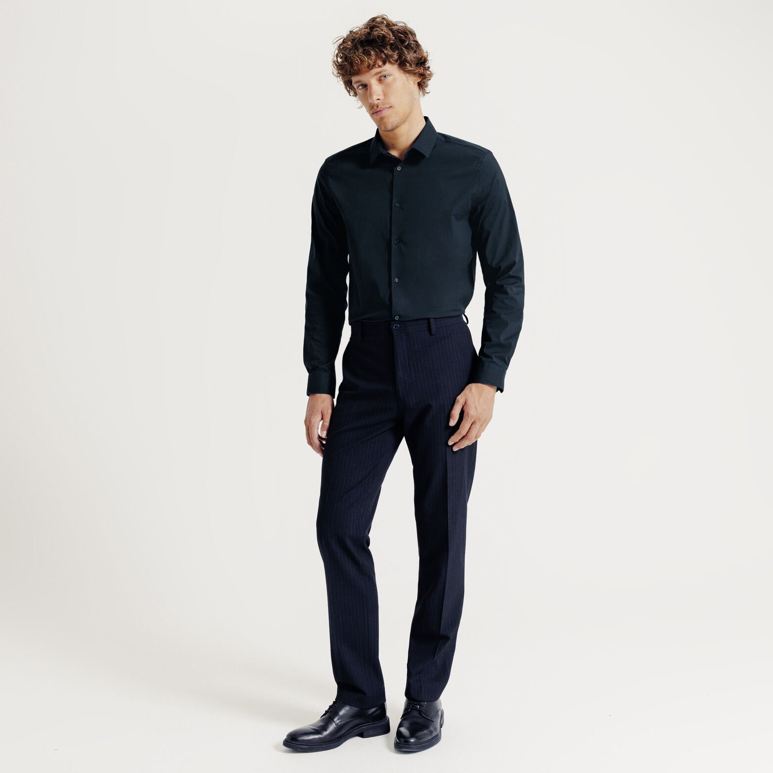 Chemise regular unie coton