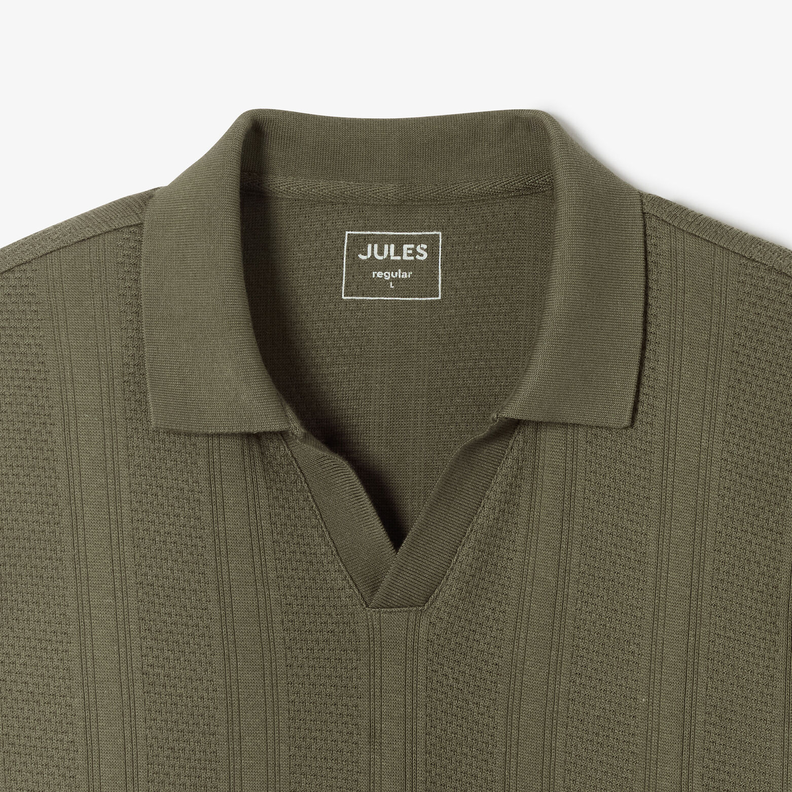 Polo manches courtes col resort &agrave; lignes