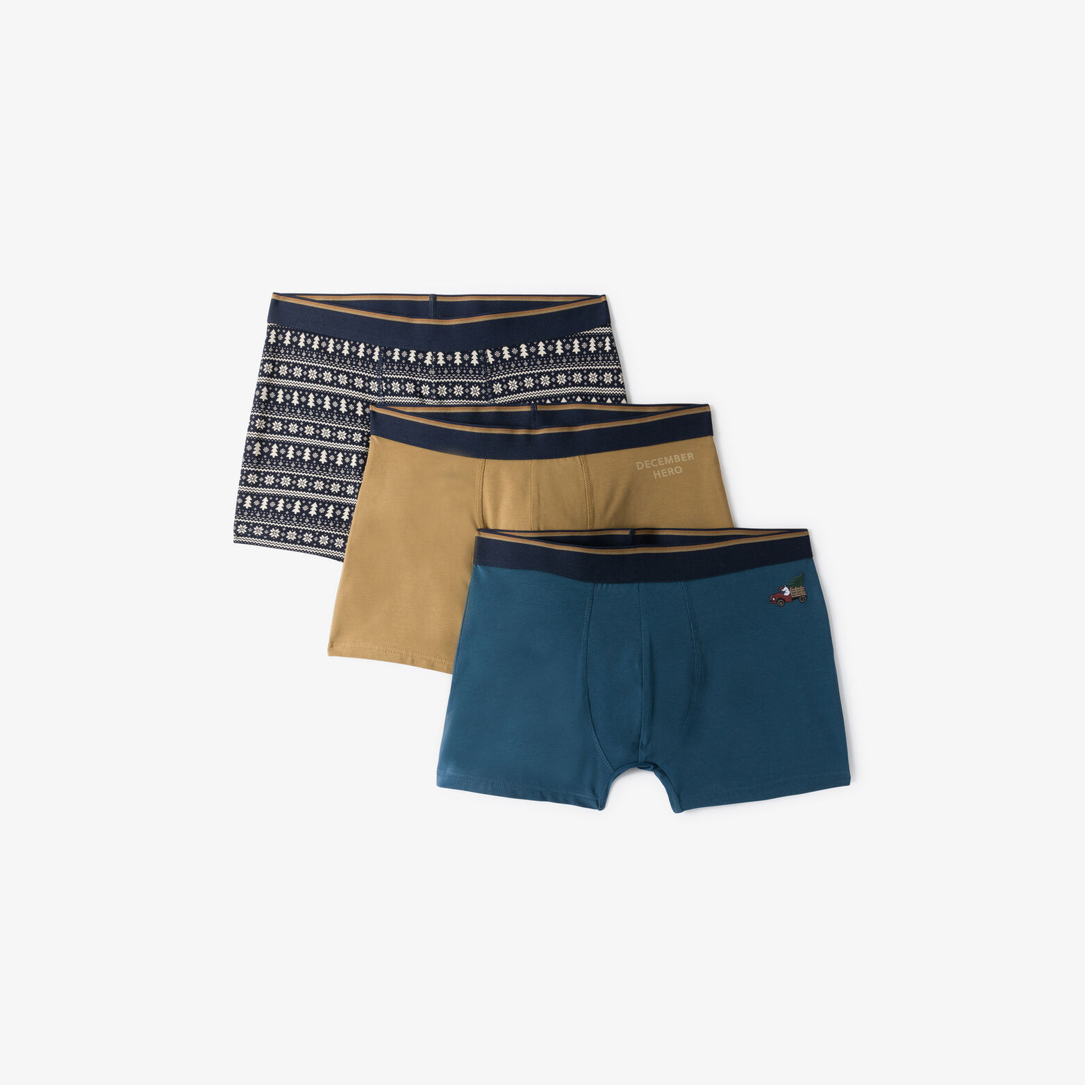 Coffret 3 boxers esprit No&euml;l