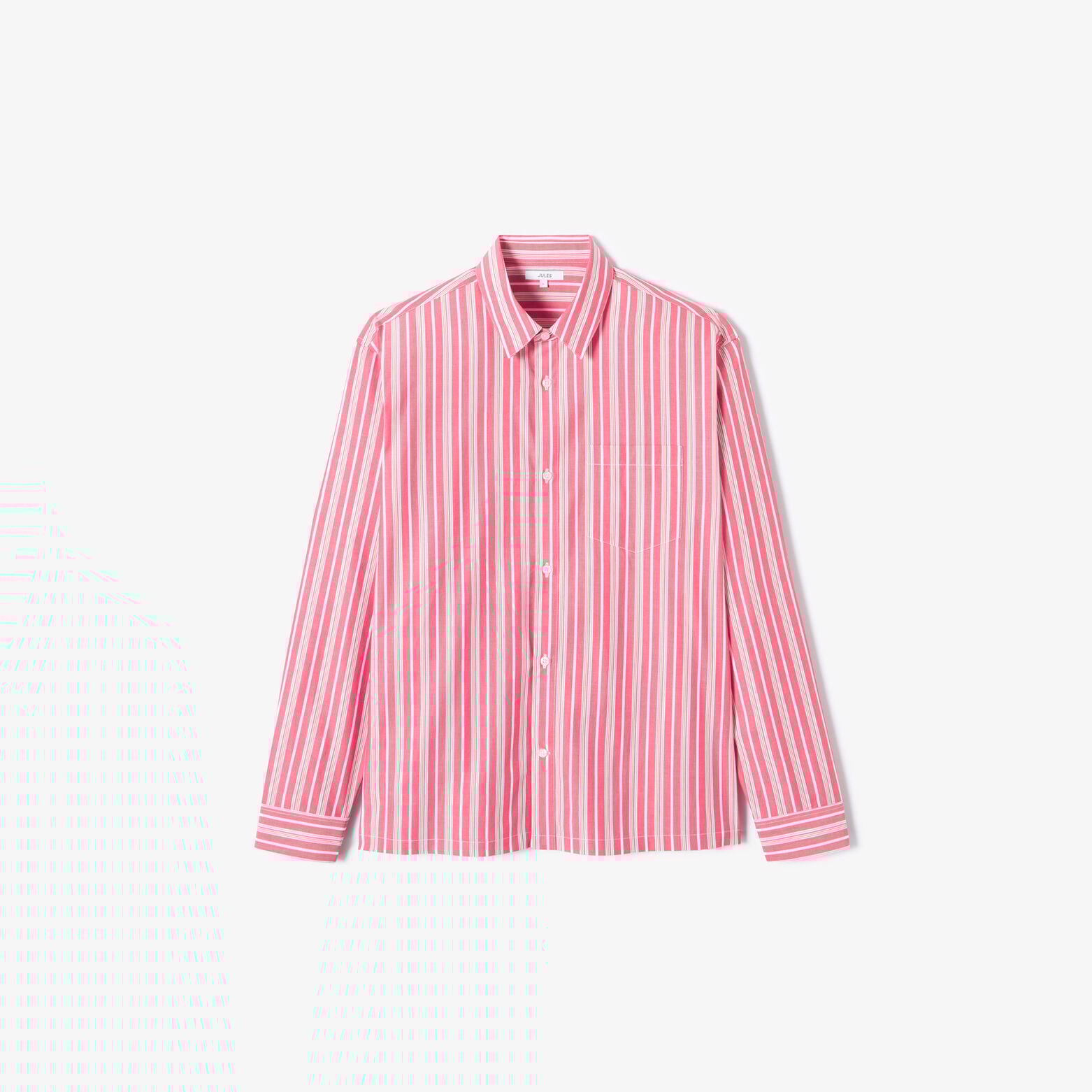 Chemise boxy ray&eacute;e en coton