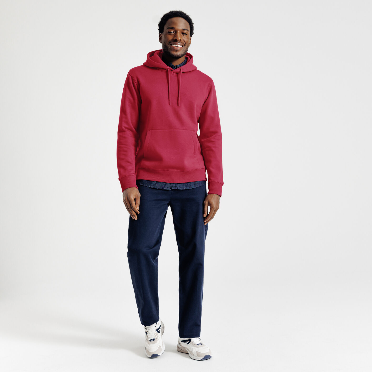 Effen sweater met kap