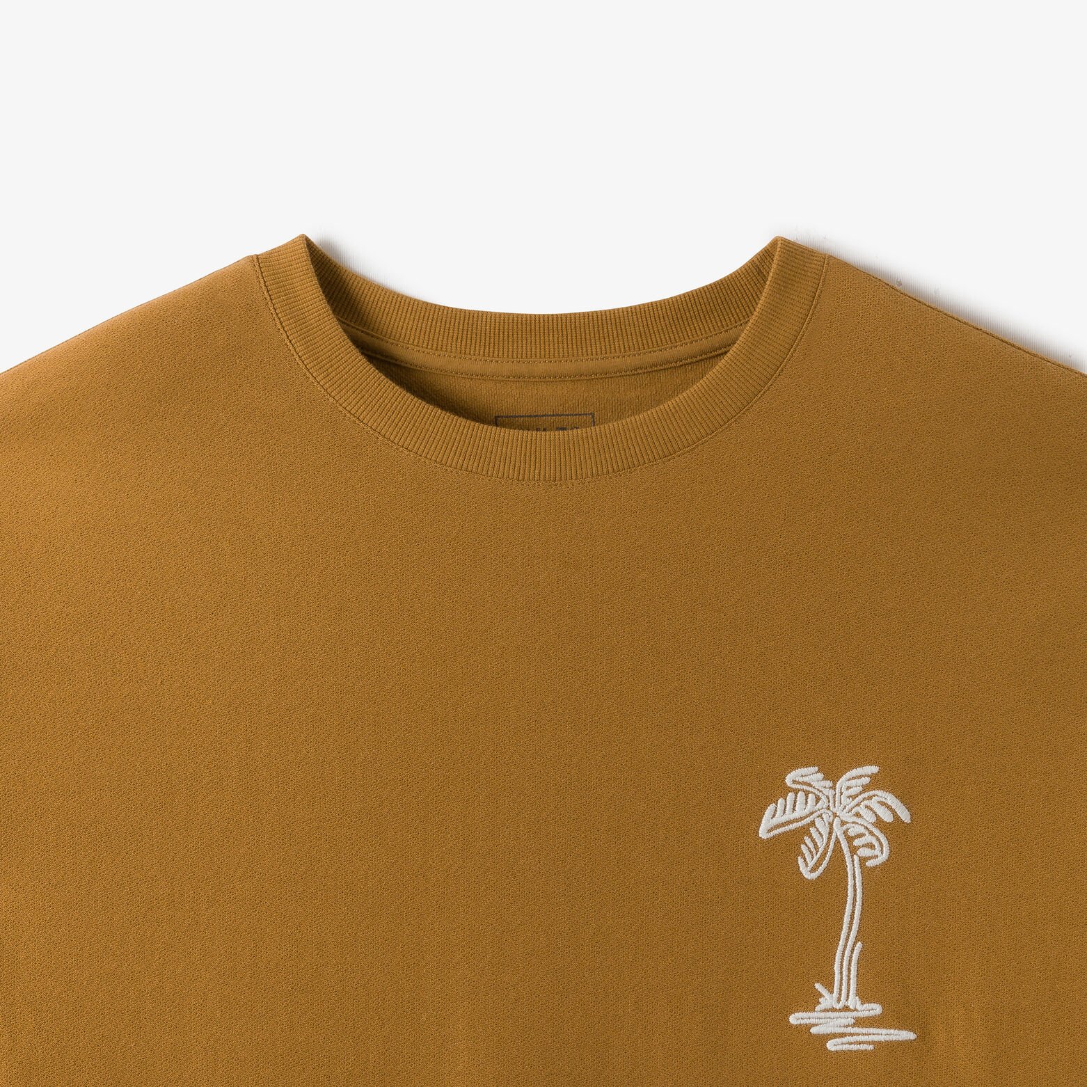 Tee shirt mati&egrave;re fantaisie broderie palmier