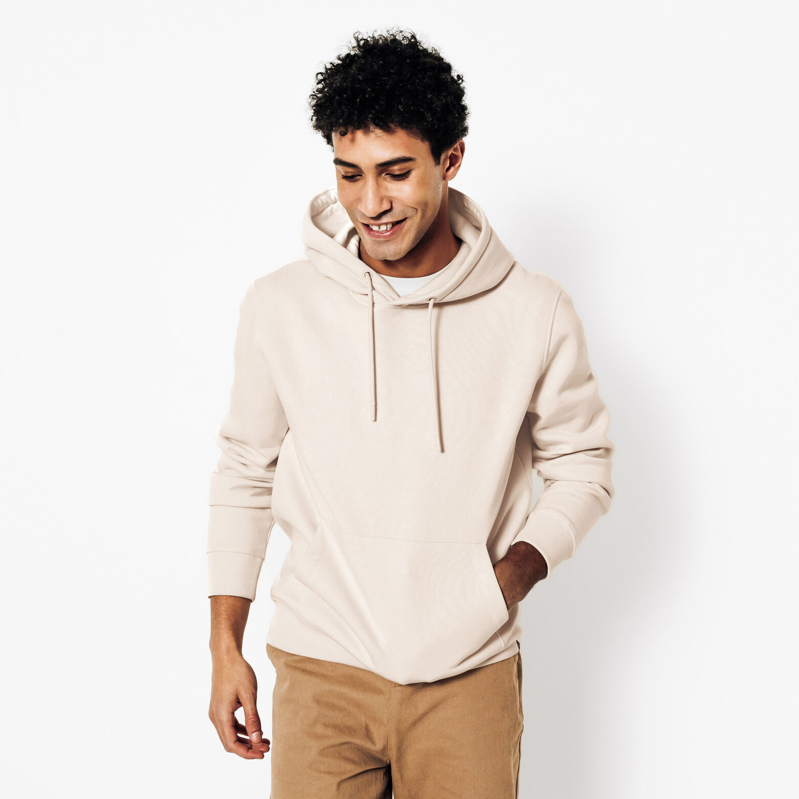 Effen sweater met kap