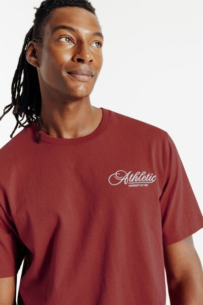 T-shirt in katoen met borduursel op de borst