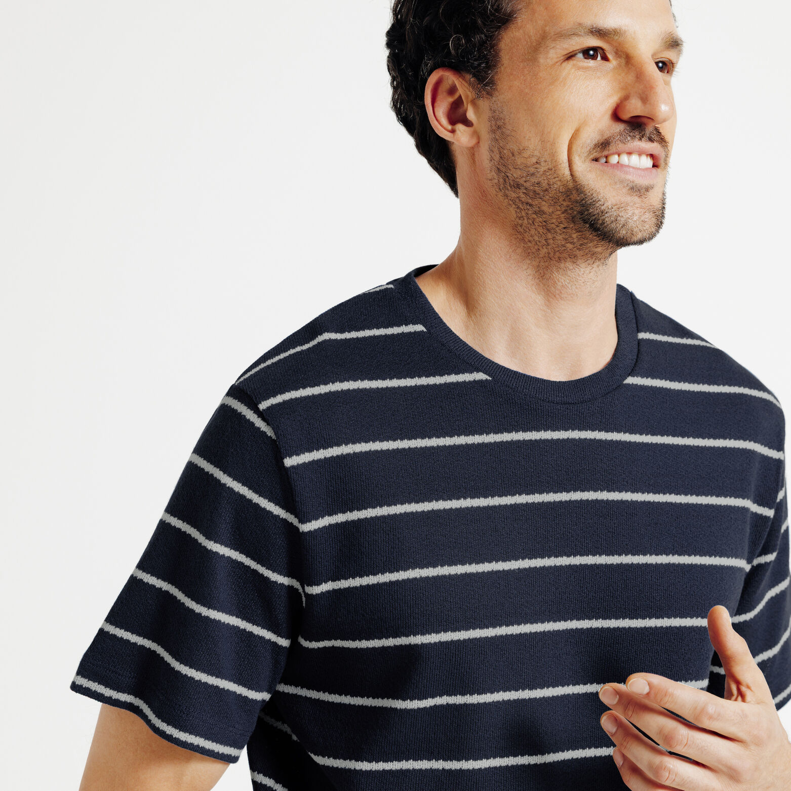 Gestreept t-shirt in tricot