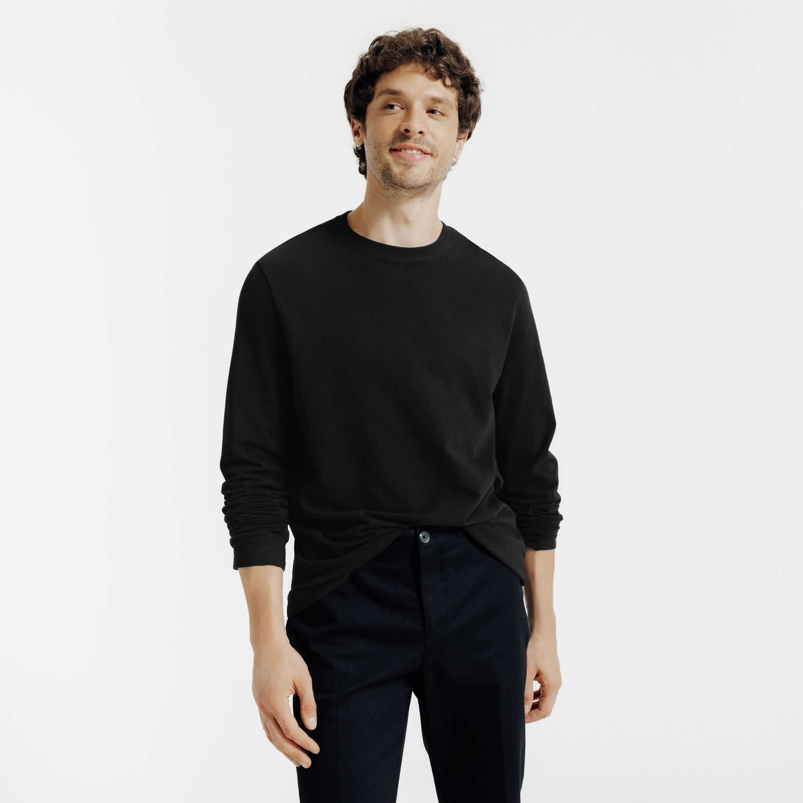 Tee shirt manches longues mati&egrave;re douce