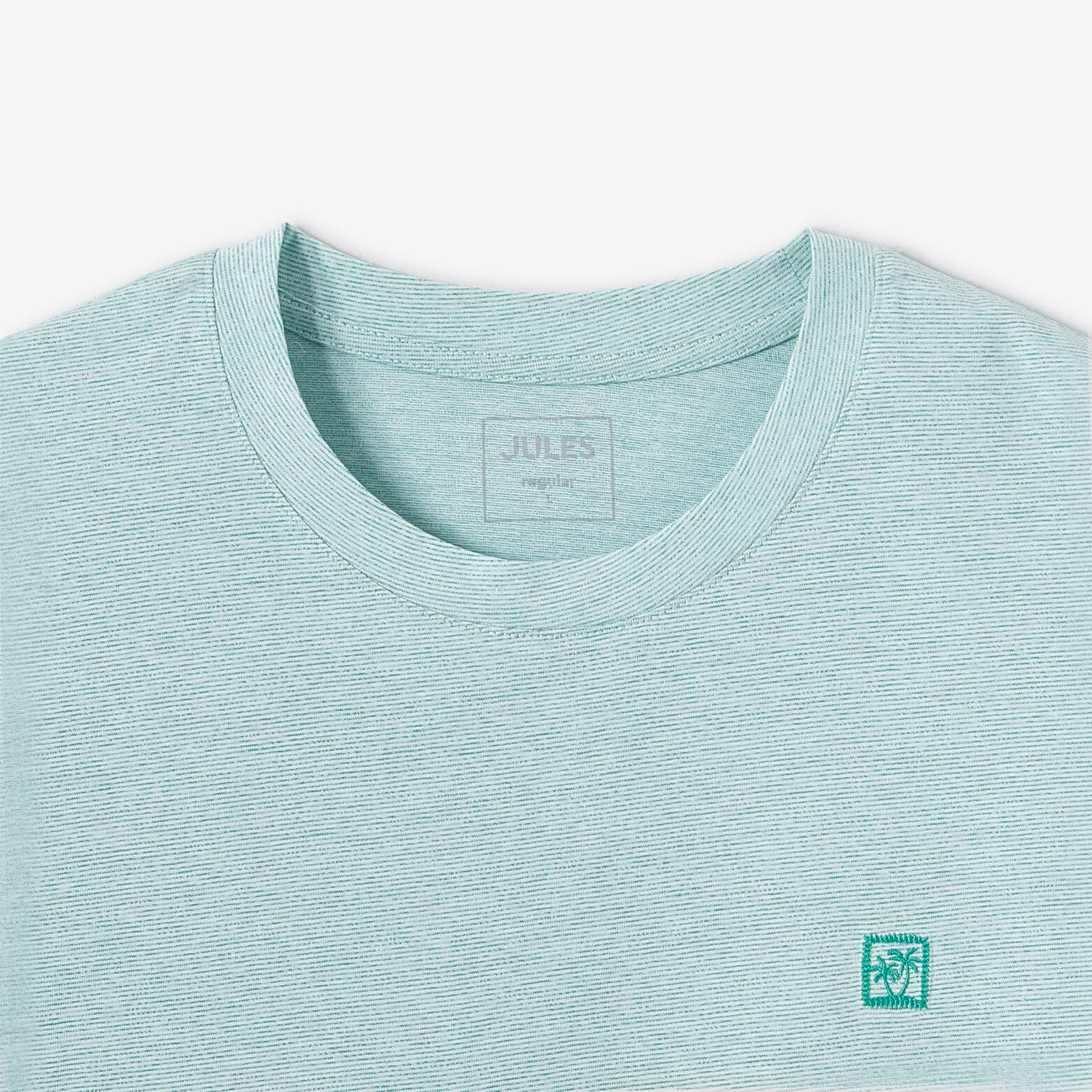 Tee shirt effet microray&eacute; broderie poitrine