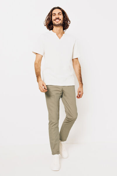 Pantalon tapered twill