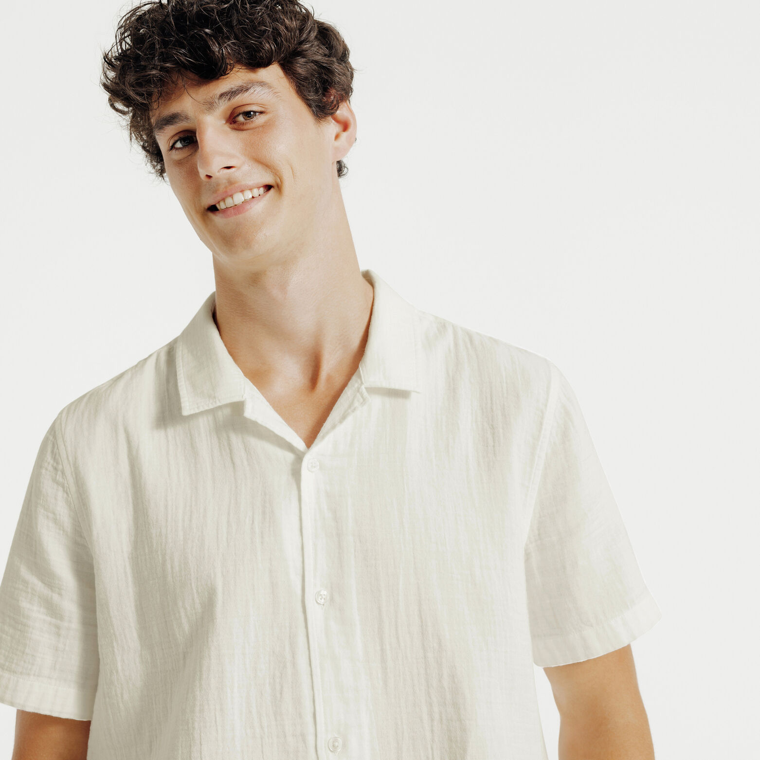 Regular effen hemdje in katoengaas