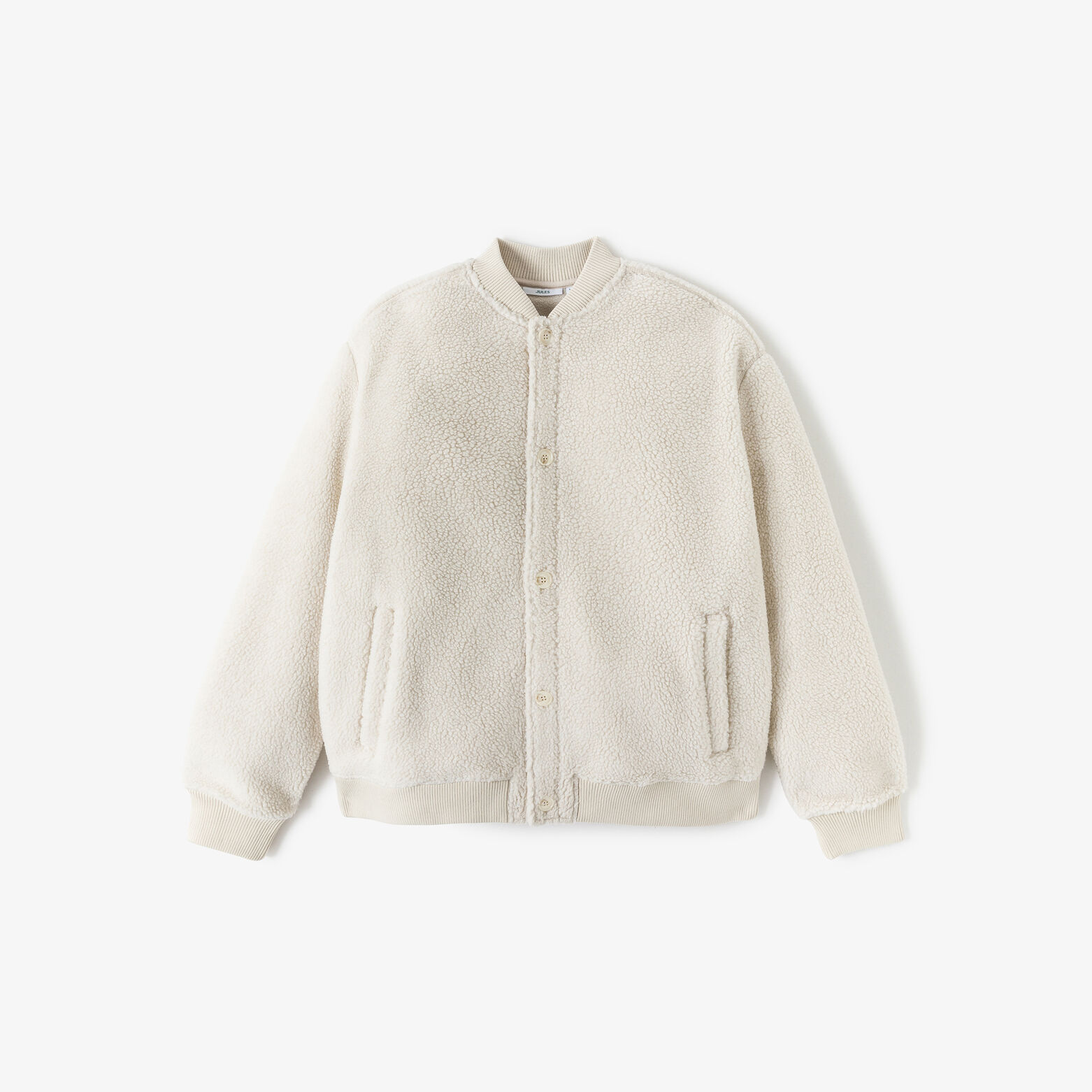 Sweat boutonn&eacute; en sherpa