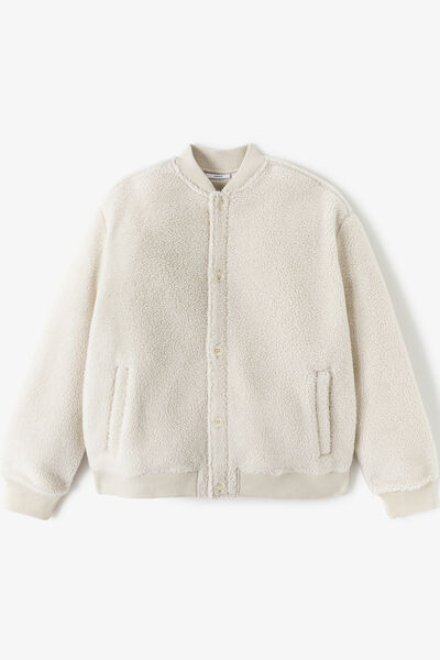 Sweat boutonn&eacute; en sherpa