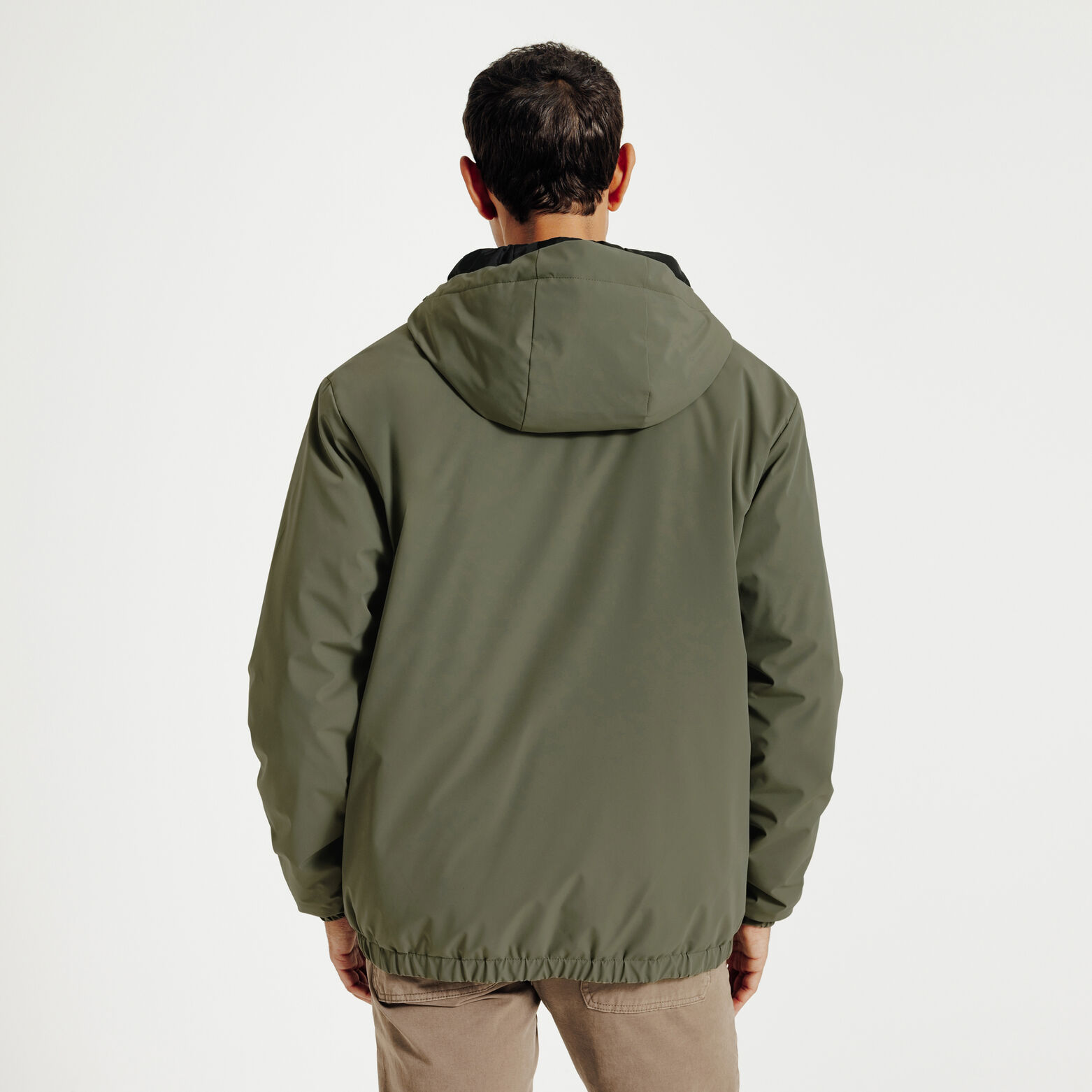 Blouson &agrave; capuche zipp&eacute;