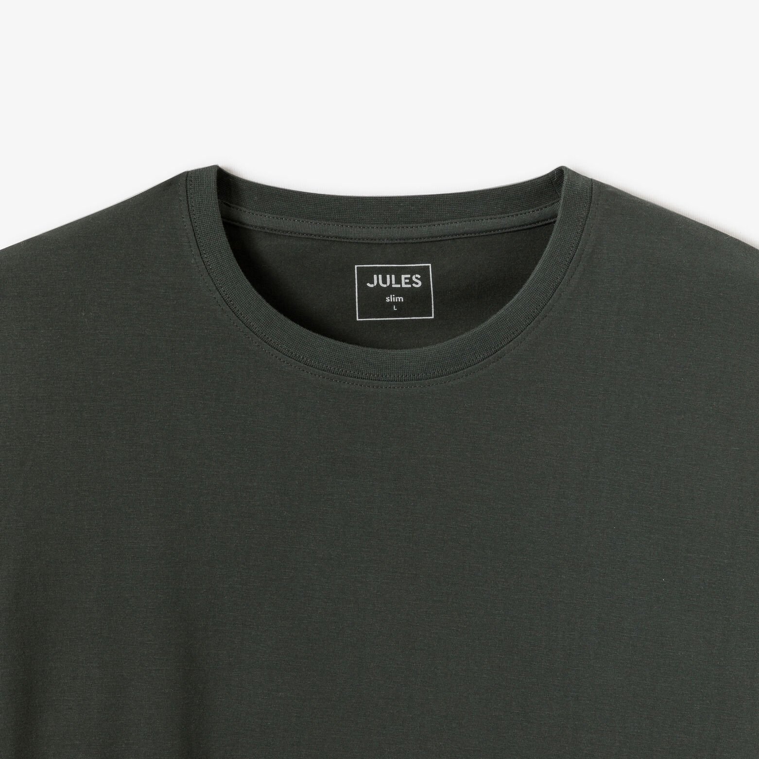 Slim basic T-shirt met ronde hals