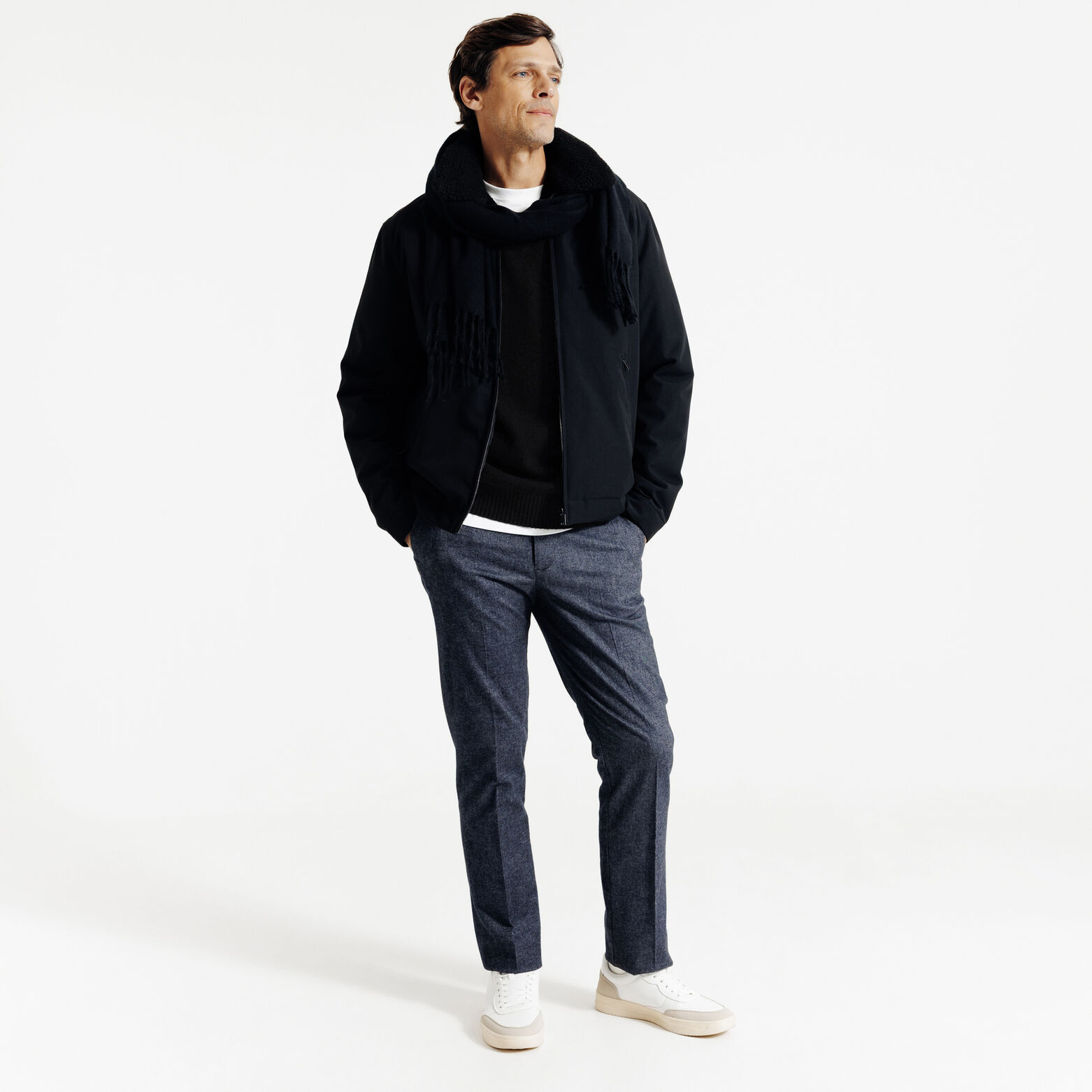 Pull col v lambswool