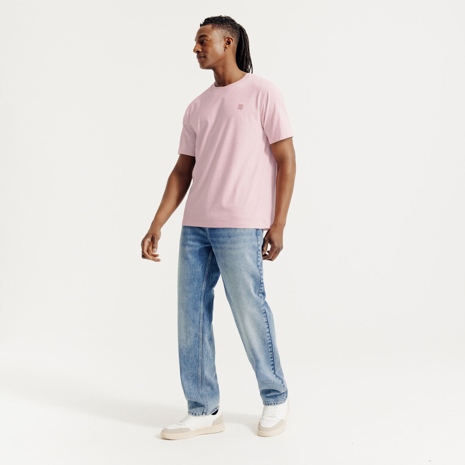 Tee shirt effet microray&eacute; broderie poitrine