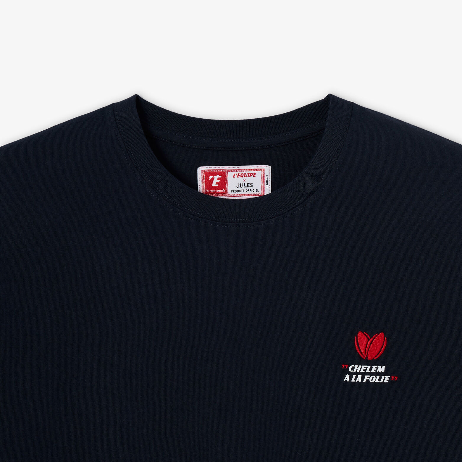 Tee shirt brod&eacute; poitrine licence L'&Eacute;quipe