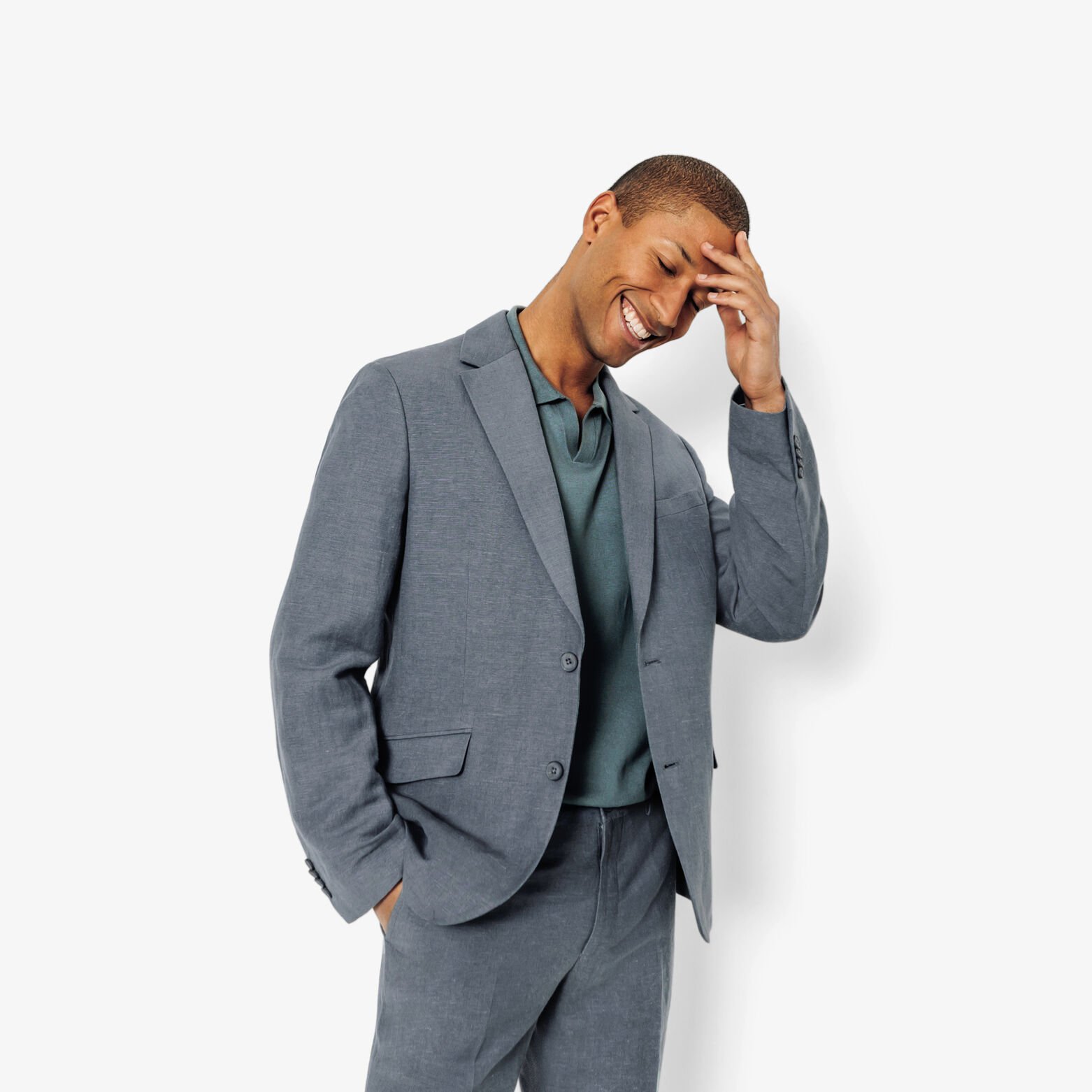 Kostuumvest met linnen