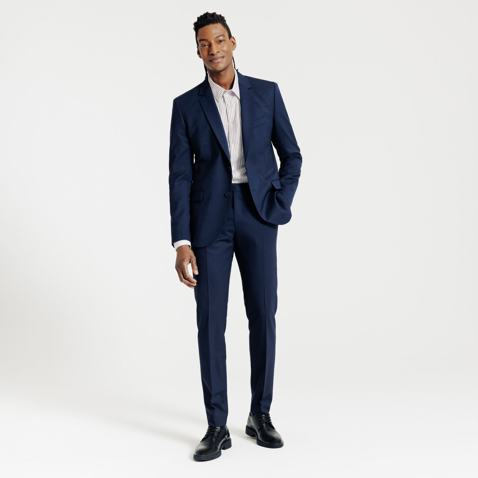 Chemise regular ray&eacute;e en coton