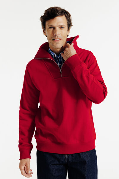 Sweat col camionneur zipp&eacute;
