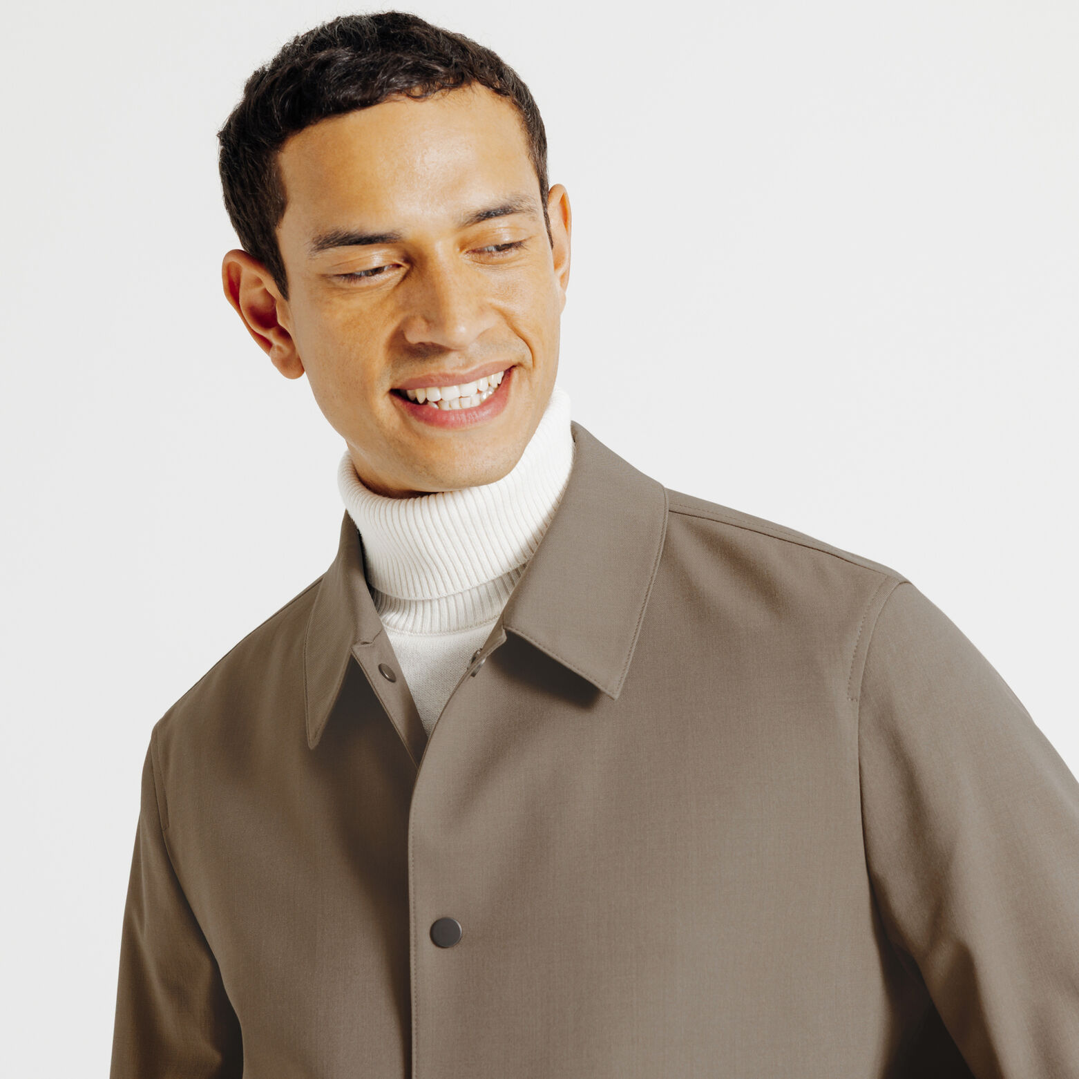 Veste pressionn&eacute;e col chemise