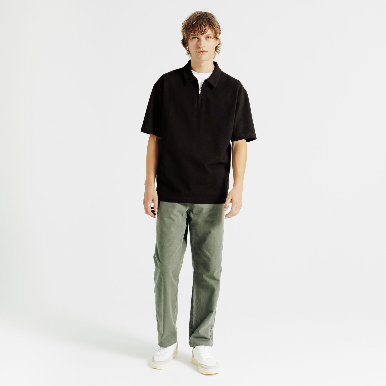 Polo korte mouwen, kraag met rits