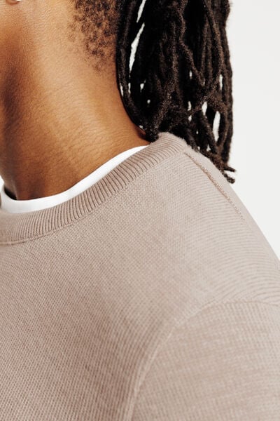 Pull laine col rond Made In France