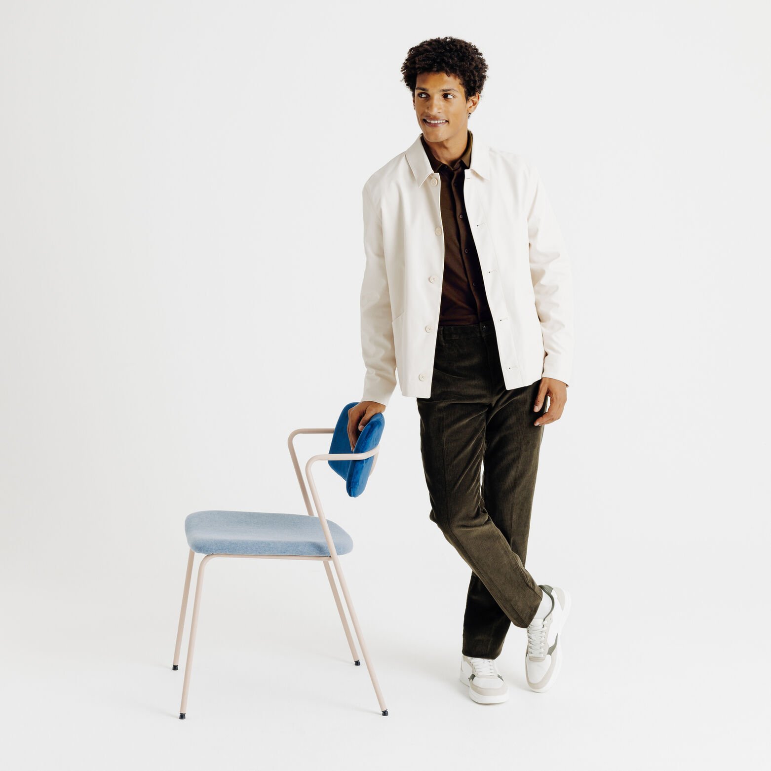 Regular fit hemd in katoenstof