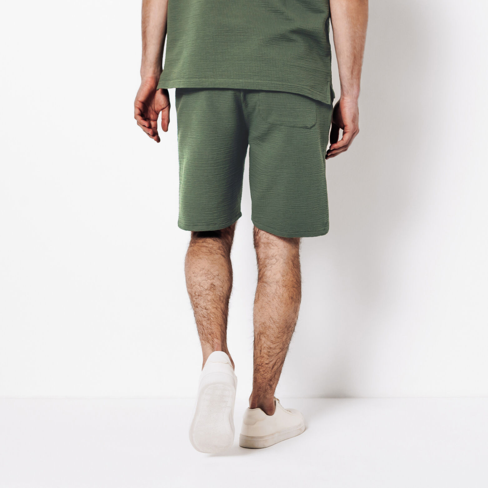 Bermuda en maille seersucker