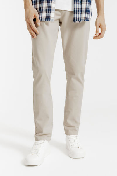 Pantalon chino slim tricotine