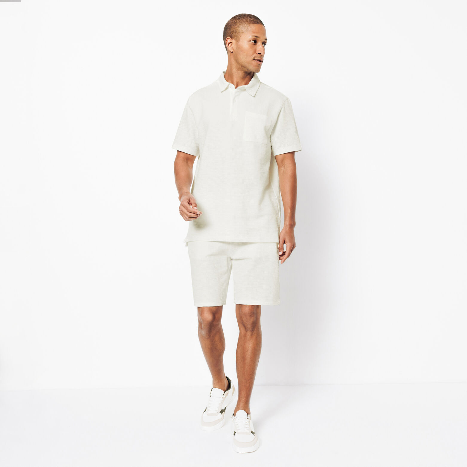 Bermuda en maille seersucker