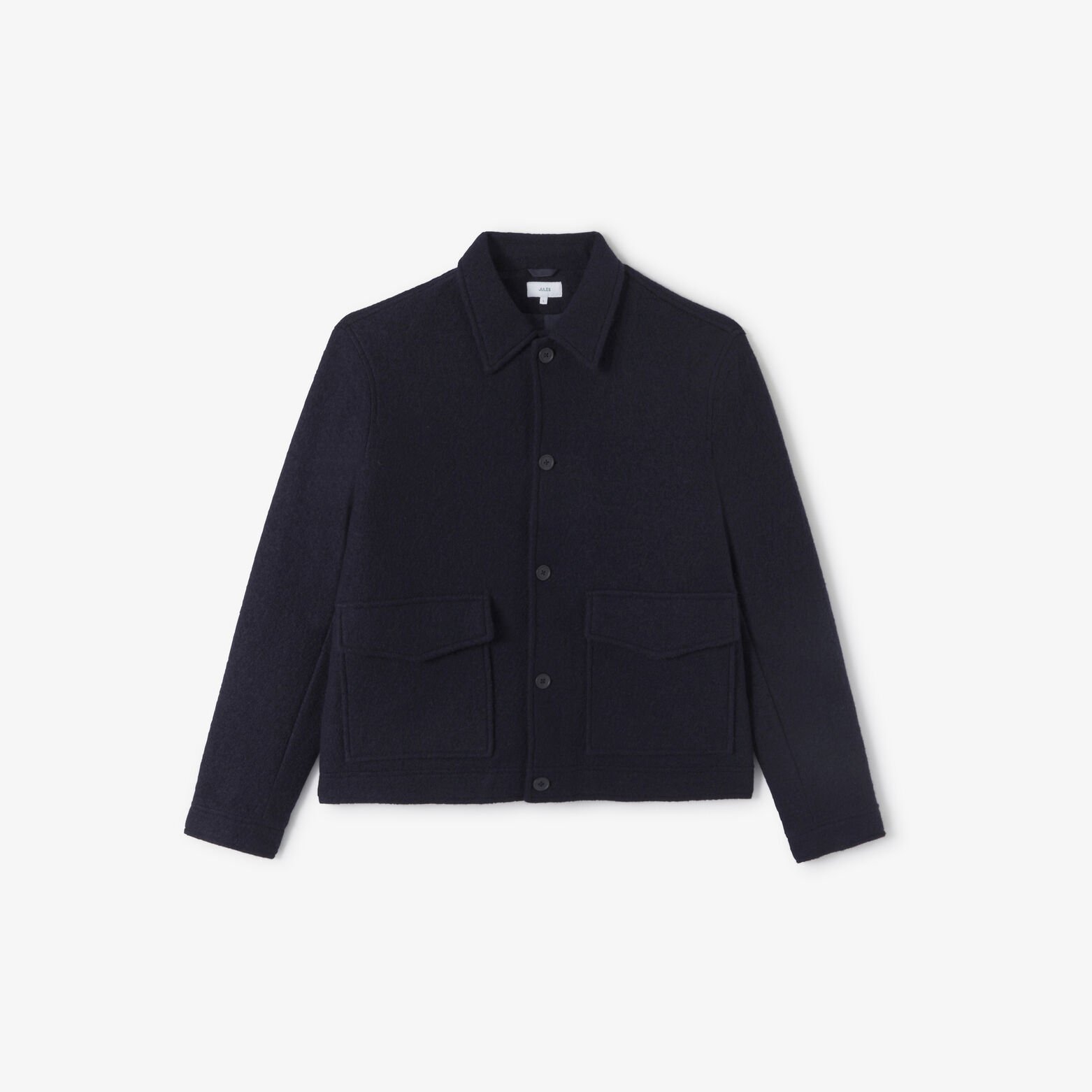 Jack met hemdskraag in wol