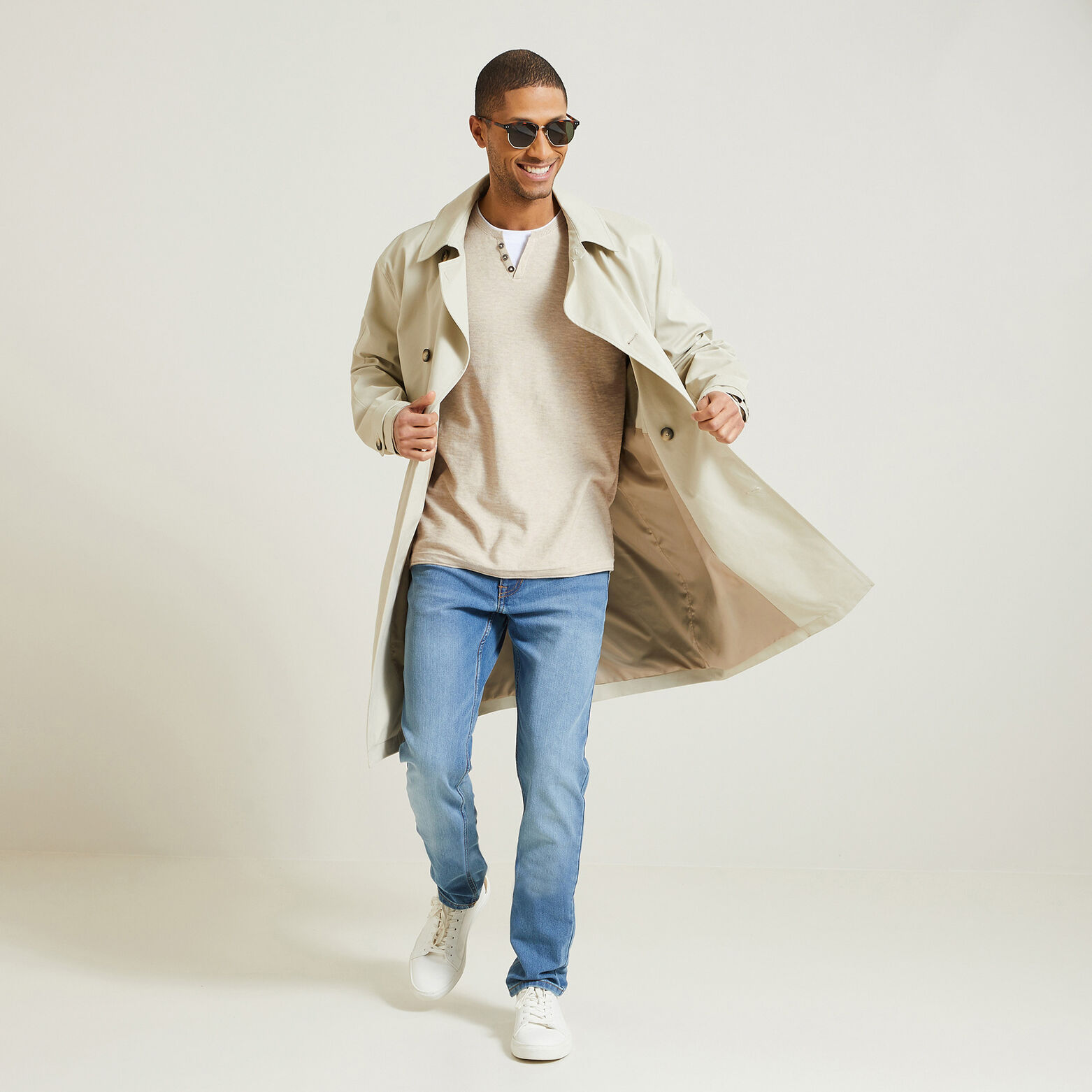 Trui met dubbele halslijn