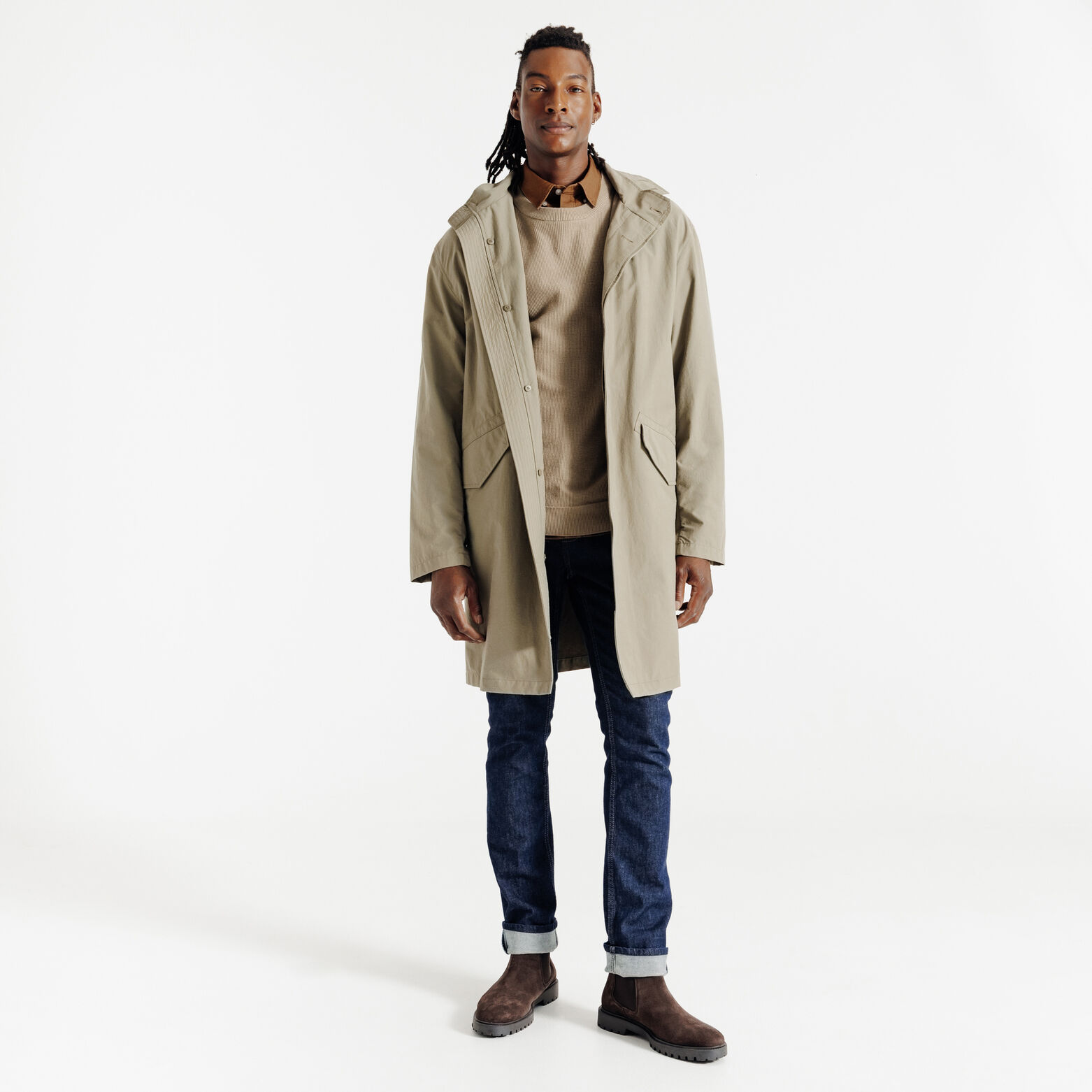 Effen hemd in katoen