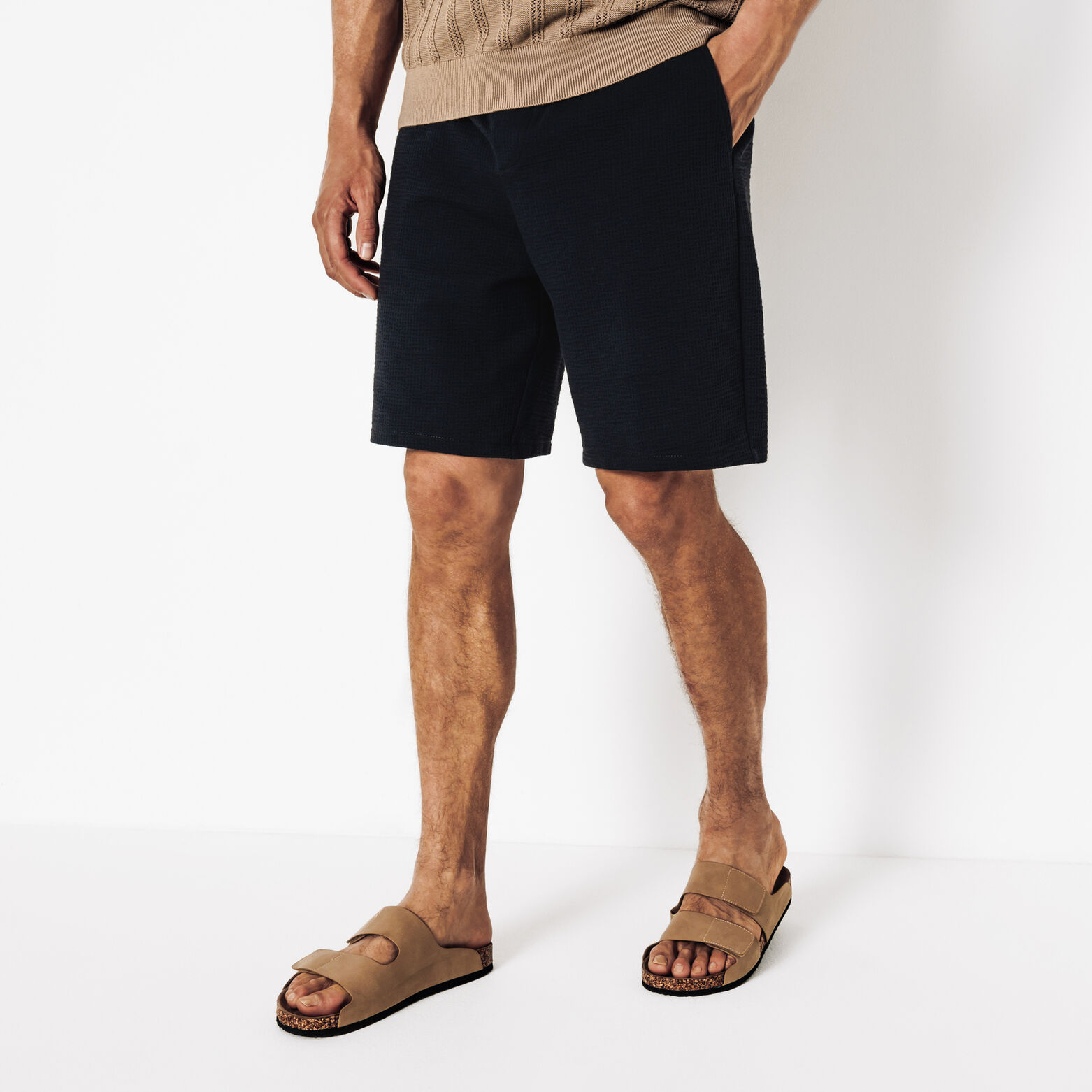 Bermuda en maille seersucker