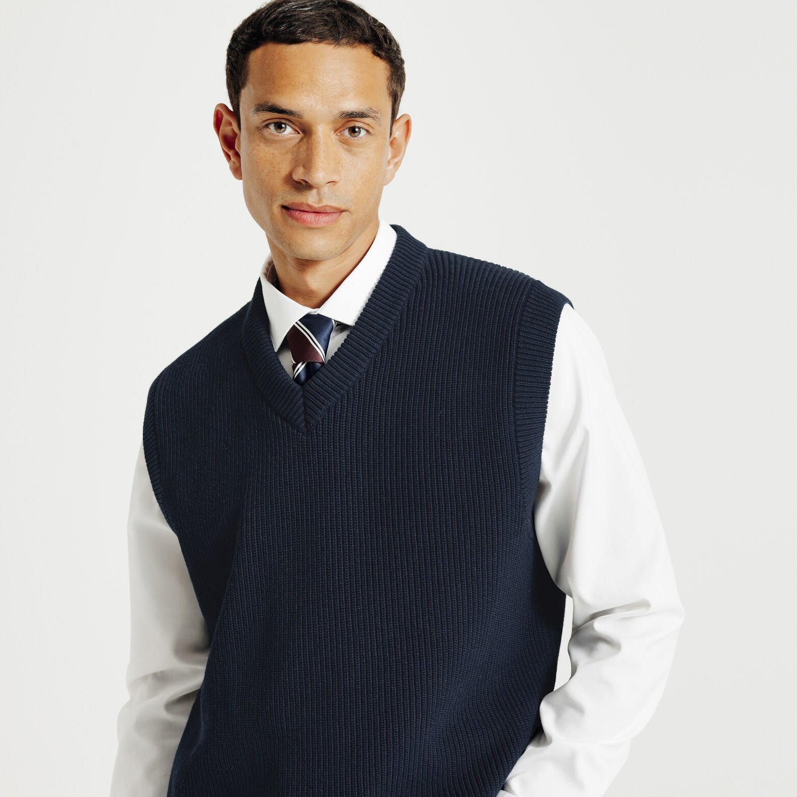 Trui met V-hals zonder mouwen