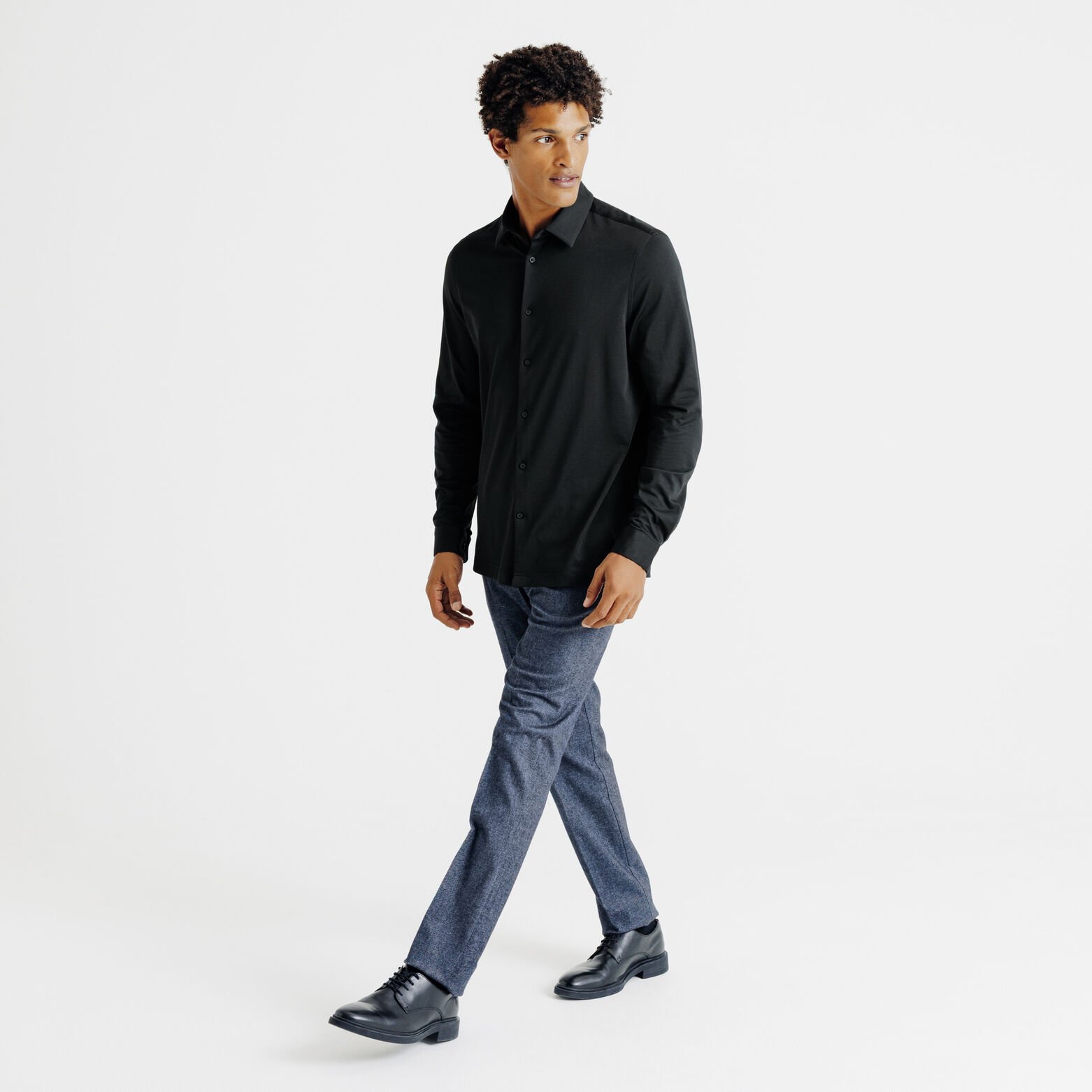 Regular fit hemd in katoenstof