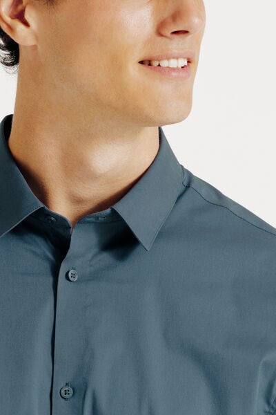 Chemise regular unie coton