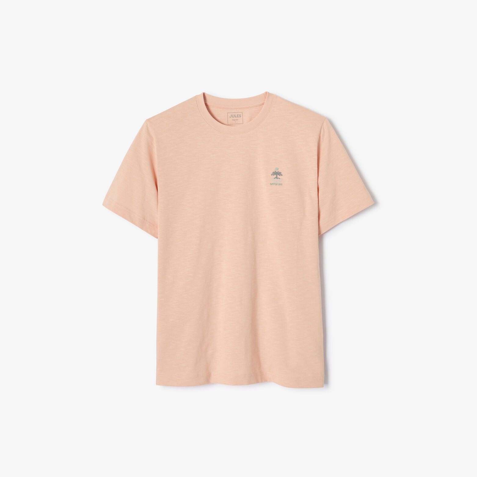 Tee shirt mati&egrave;re flamm&eacute;e broderie poitrine