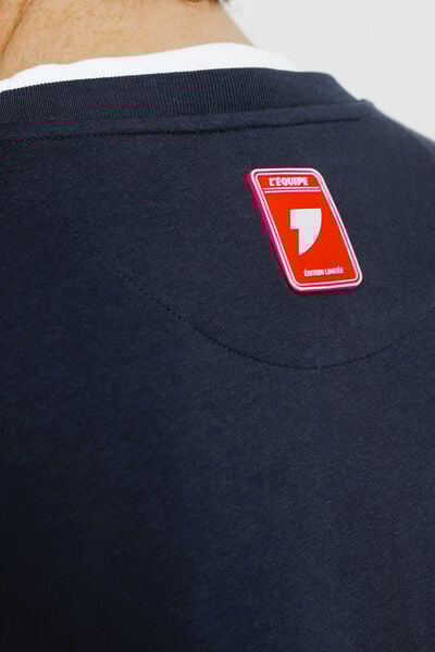 Sweat col rond d&eacute;tail bouclette licence L'&Eacute;quipe