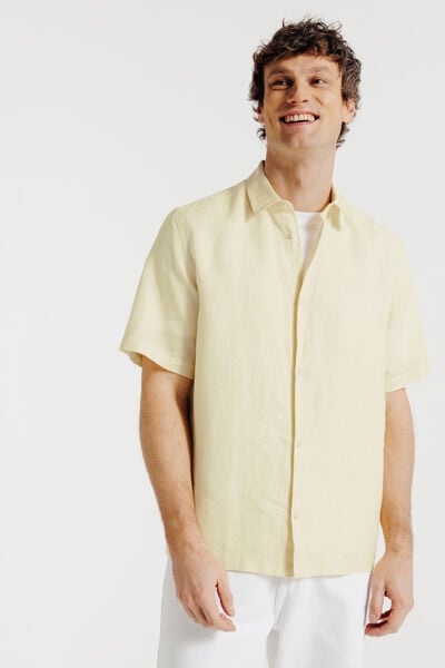 Chemisette en coton lin unie