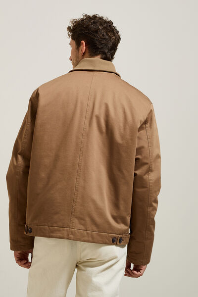 Blouson col ch&acirc;le boutonn&eacute;